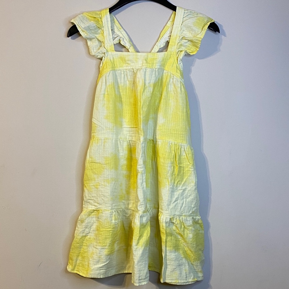 Cat & Jack Yellow and White Kids Dress Size XL(14)